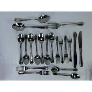 International Stainless CHINA BEAD Flatware Set of 20